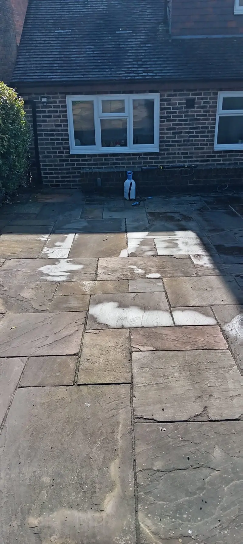 Patio pressure washing - Before
